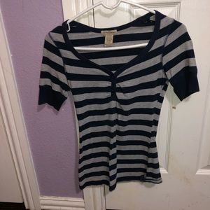 Blue & Gray striped shirt